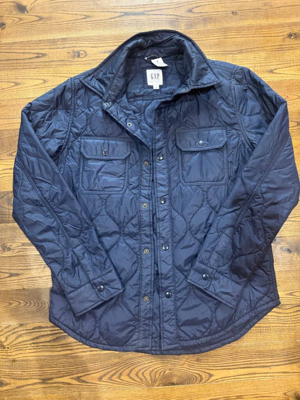 GAP Men's Dark Navy Quilted Field Jacket